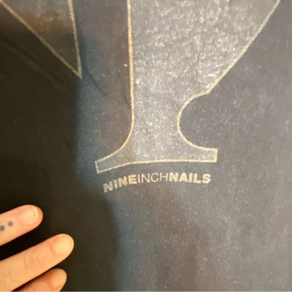 NINE INCH NAILS NIN Men’s Vintage 1990 SIN Band T-shirt Single Stitch Boxy XL - Picture 10 of 13